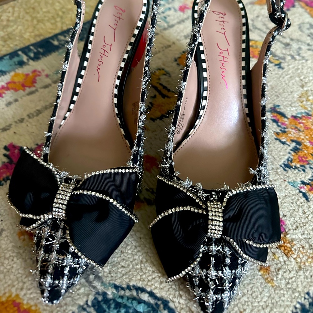Betsy Johnson Holiday Slingback Heels